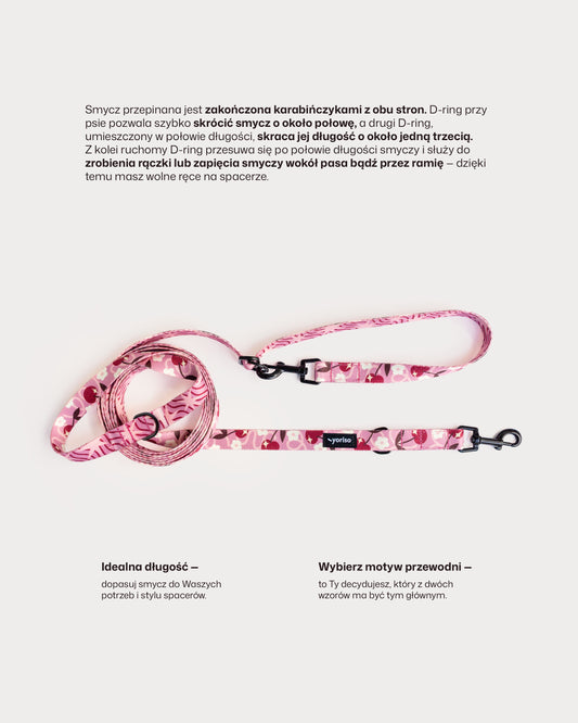Smycz przepinana "Pink Club"