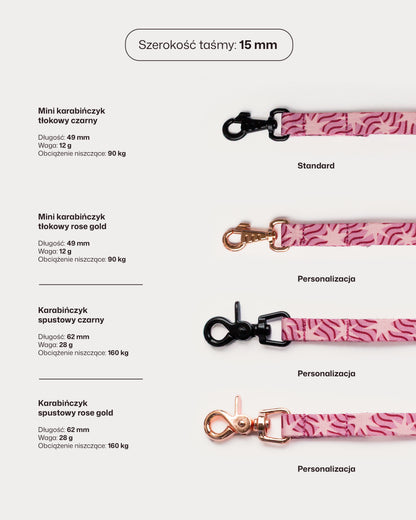 Smycz miejska "Pink Club"