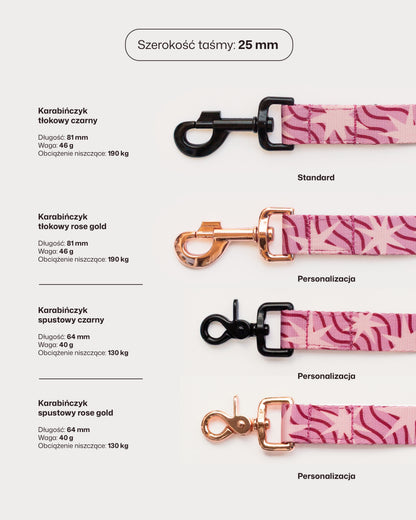 Smycz miejska "Pink Club"